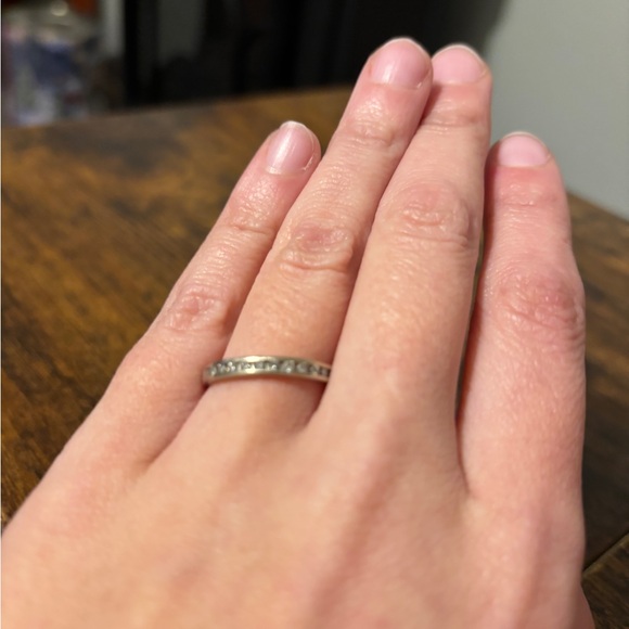 Zales White Gold Wedding And Engagement Ring Set - Picture 6 of 6